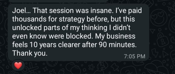 Testimonial screenshot 1